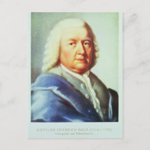 Carte Postale Portrait de Johann Sebastian Bach