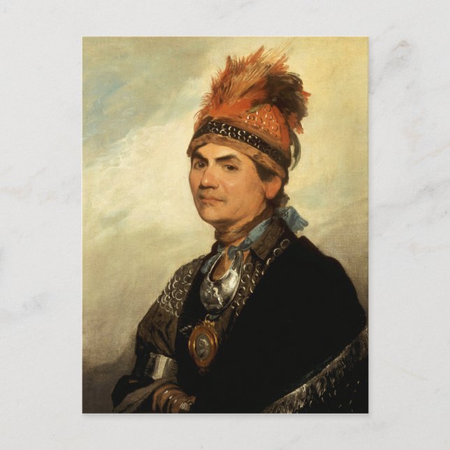 Carte Postale Portrait de Joseph Brant par Gilbert Stuart (Devant)