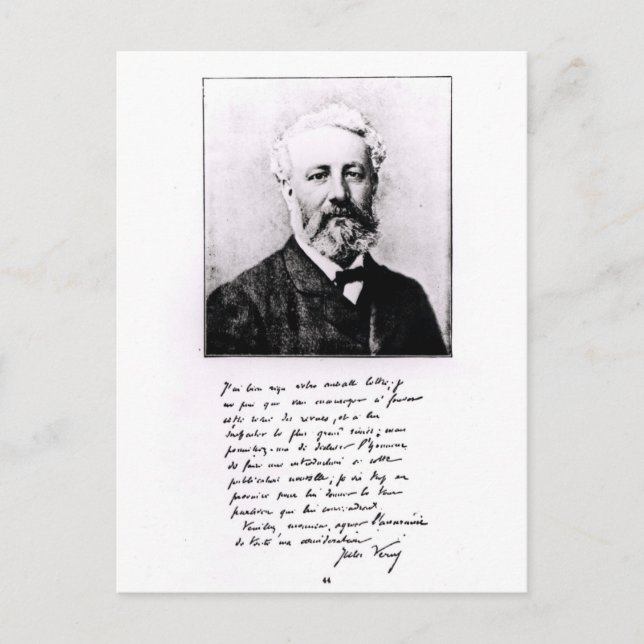 Carte Postale Portrait de Jules Verne (Devant)