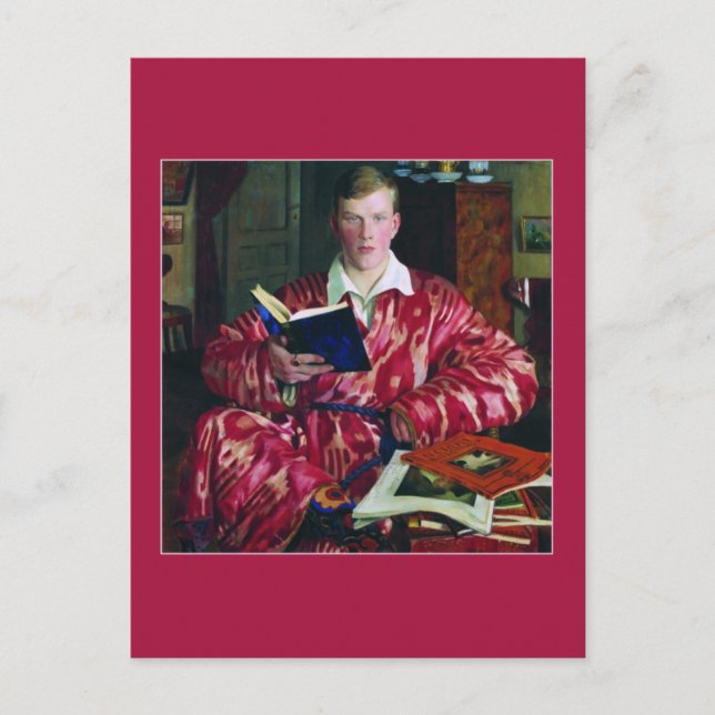 Carte Postale Portrait de K. B. Kustodiev par Boris Kustodiev (Devant)