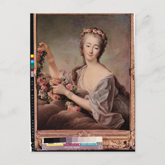Carte Postale Portrait de la comtesse du Barry en Flora (Devant)