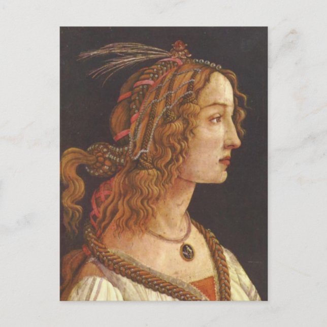 Carte Postale Portrait de la jeune Simonetta Vespucci (Devant)