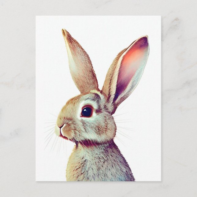 Carte Postale Portrait de Lapin 022 (Devant)