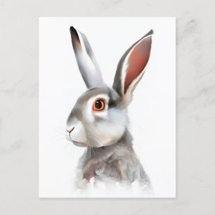 Carte Postale Portrait de lapin 026