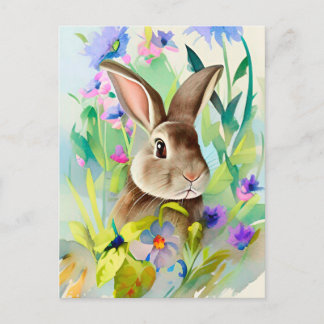 Carte Postale Portrait de lapin 044