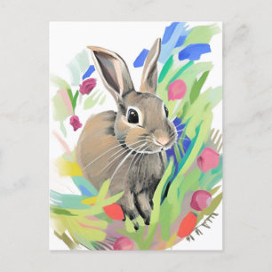 Carte Postale Portrait de lapin 045