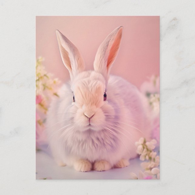 Carte Postale Portrait de lapin 084 (Devant)