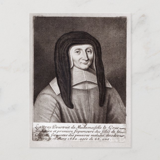 Carte Postale Portrait de Louise de Marillac (Devant)
