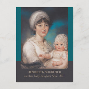 Carte Postale Portrait de ma mère et de son bébé de charme par J