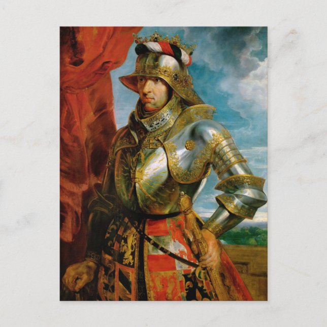 Carte Postale Portrait de Maximilien I Saint Empereur Romain Rub (Devant)