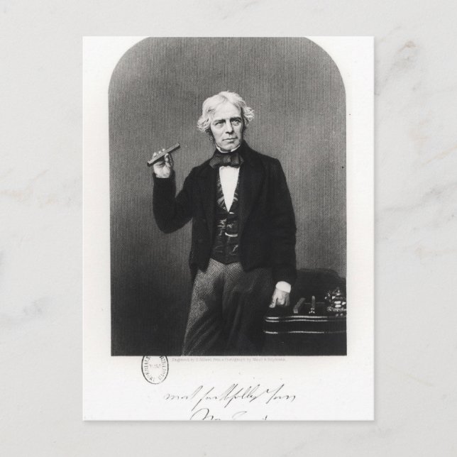 Carte Postale Portrait de Michael Faraday (Devant)