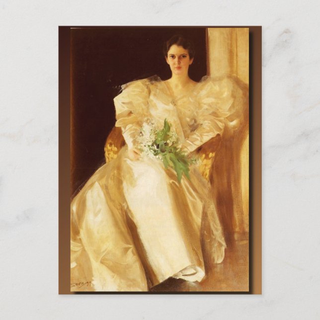 Carte Postale Portrait de Mme Eben Richards par Anders Zorn (Devant)