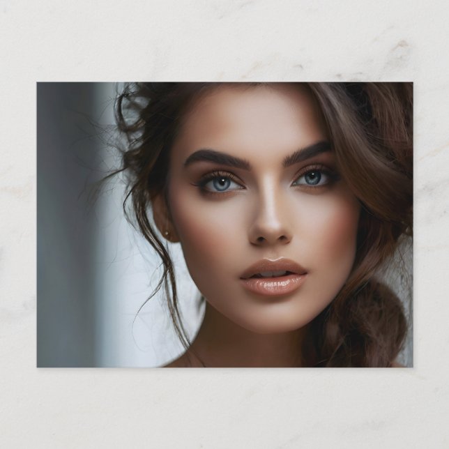 Carte Postale Portrait de mode de l'art féminin (Devant)