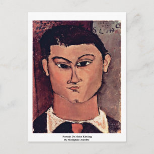 Carte Postale Portrait De Moise Kiesling Par Modigliani Amedeo