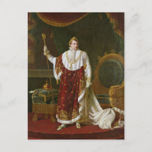 Carte Postale Portrait de Napoléon dans ses Robes de couronnemen