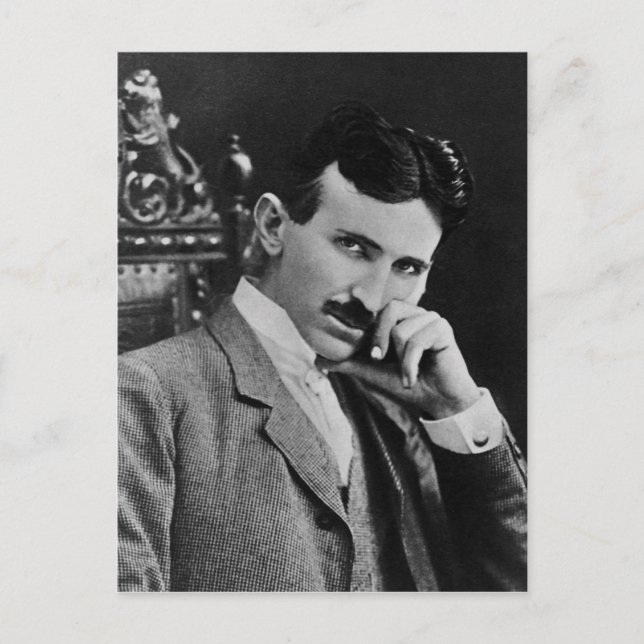 Carte Postale Portrait de Nikola Tesla (Devant)