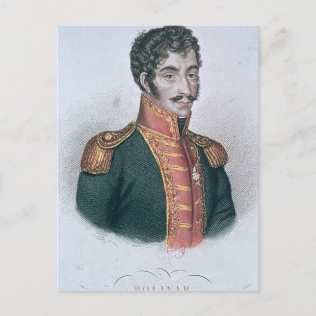 Carte Postale Portrait de Simon Bolivar (Devant)