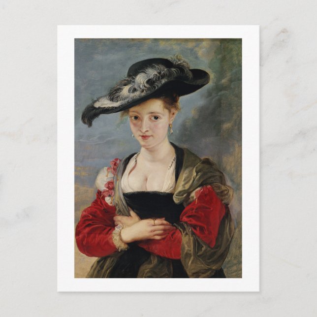 Carte Postale Portrait de Susanna Lunden (?) (Le Chapeau de Pail (Devant)