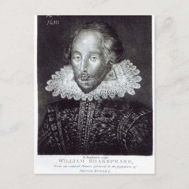 Carte Postale Portrait de William Shakespeare (Devant)