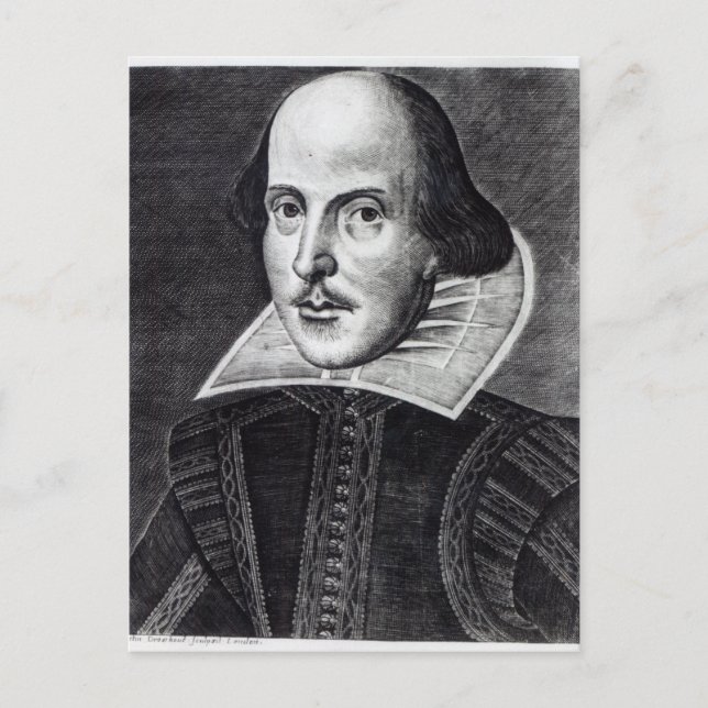 Carte Postale Portrait de William Shakespeare (Devant)
