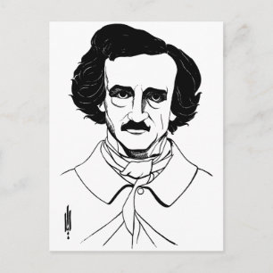 Carte Postale Portrait d'Edgar Allan Poe