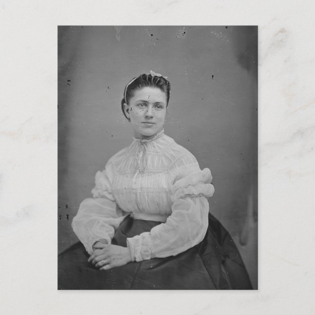 Carte Postale Portrait d'époque de la guerre civile d'une femme  (Devant)