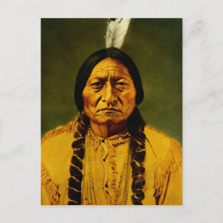 Carte Postale Portrait du chef amérindien Lakota Sioux Sitting B