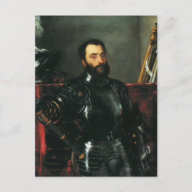 Carte Postale Portrait du duc d'Urbino par Titien (Devant)