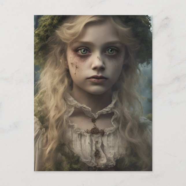 Carte Postale Portrait d'un enfant victorien déplaisant mort-viv (Devant)