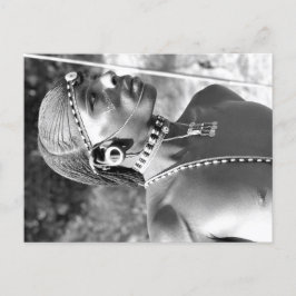 Carte Postale Portrait d'un guerrier maasaï