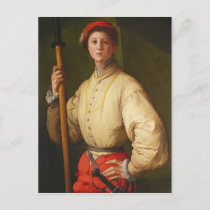 Carte Postale Portrait d'un Halberdier par Pontormo