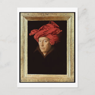 Carte Postale Portrait d'un homme, 1433 (huile sur chêne) (voir 
