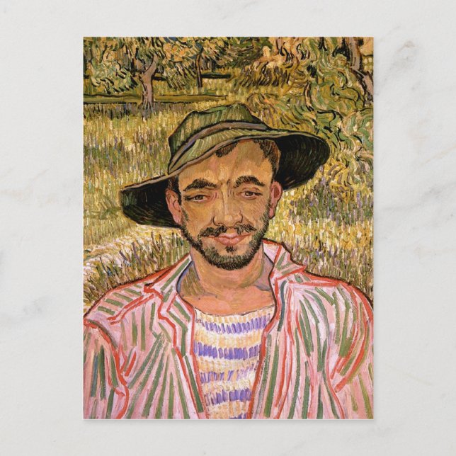 Carte Postale Portrait d'un jeune paysan, Van Gogh Art (Devant)