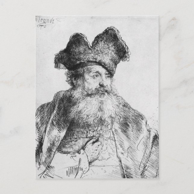 Carte Postale Portrait d'un vieil homme (Devant)