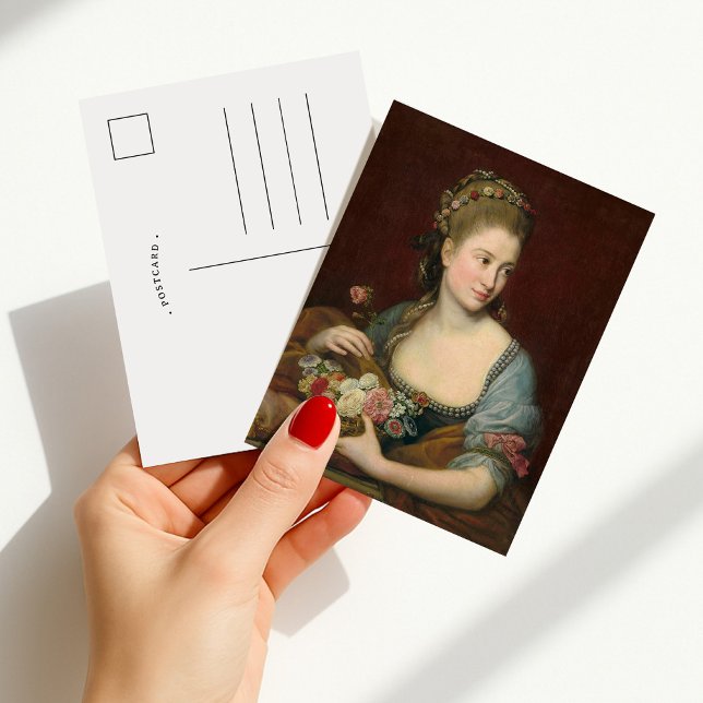 Carte Postale Portrait d'une dame comme Flore | Pompeo Batoni (Créateur téléchargé)