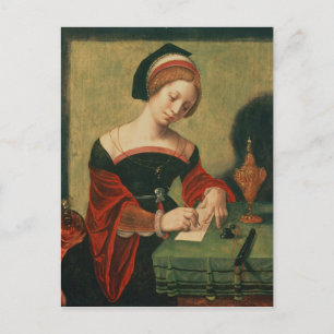 Carte Postale Portrait d'une dame comme la Madeleine