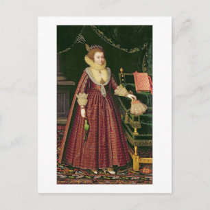 Carte Postale Portrait d'une dame, possiblement Elizabeth, comte