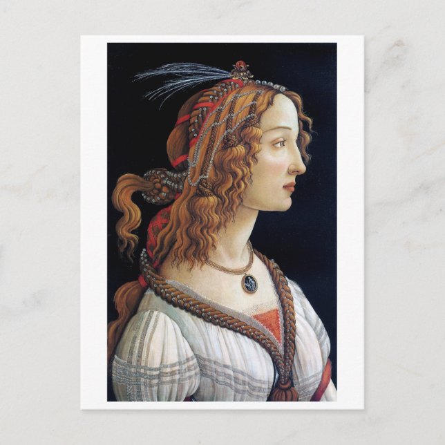 Carte Postale Portrait d'une dame, Sandro Botticelli (Devant)