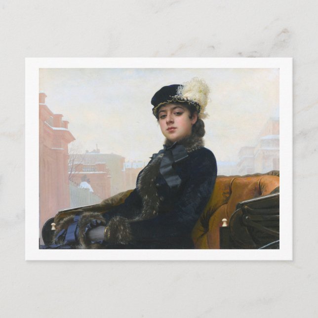 Carte Postale Portrait d'une femme inconnue, Ivan Kramskoi (Devant)