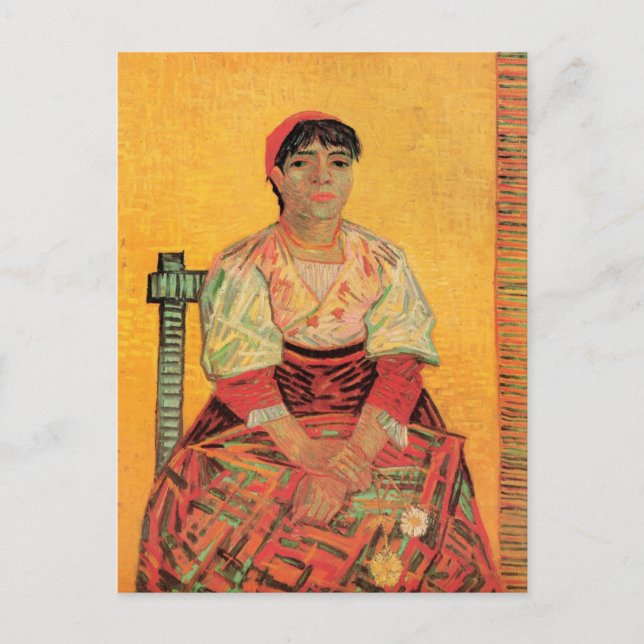 Carte Postale Portrait d'une femme italienne par Vincent van Gog (Devant)