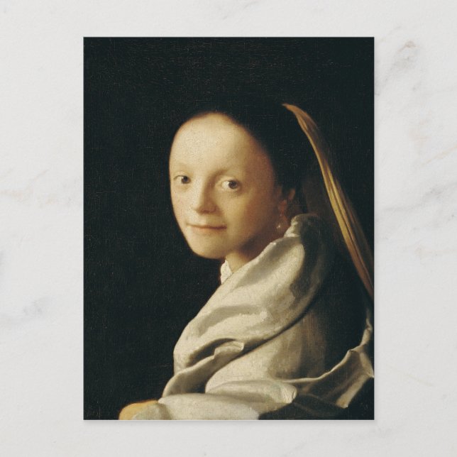 Carte Postale Portrait d'une jeune femme, c.1663-65 (Devant)