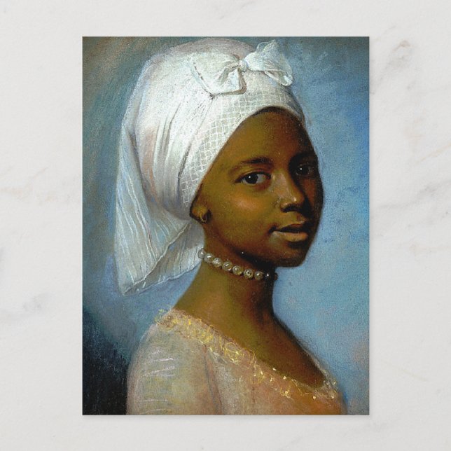 Carte Postale Portrait d'une jeune femme noire art classique (Devant)