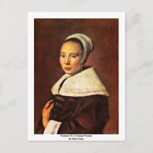 Carte Postale Portrait D'Une Jeune Femme Par Hals Frans