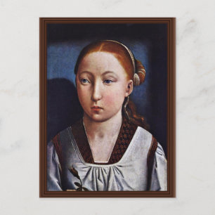 Carte Postale Portrait D'Une Jeune Fille (Joanna Le Mad ?) Par F