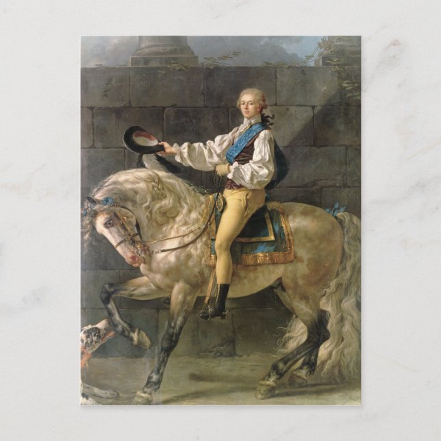 Carte Postale Portrait équestre de Stanislas Kostka (Devant)