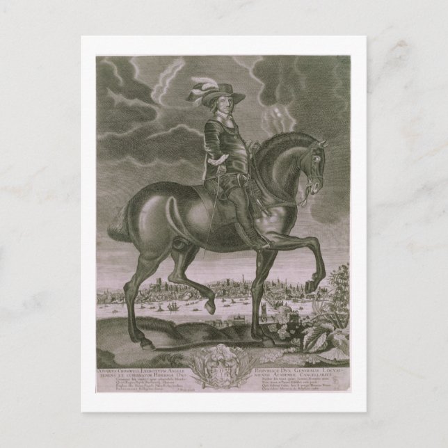 Carte Postale Portrait équestre d'Oliver Cromwell (1599-1658) (Devant)