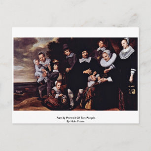 Carte Postale Portrait Familial De Dix Personnes Par Hals Frans