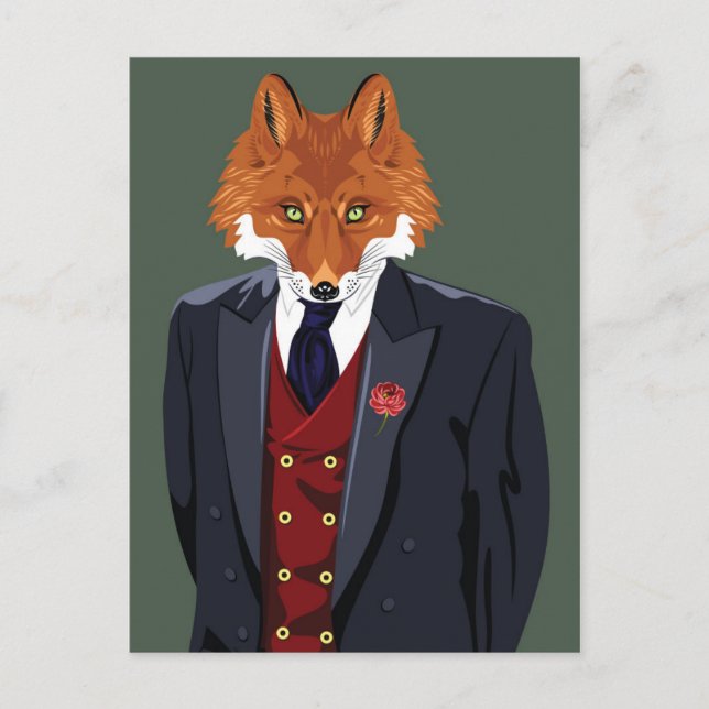 Carte Postale Portrait Foxy (Devant)
