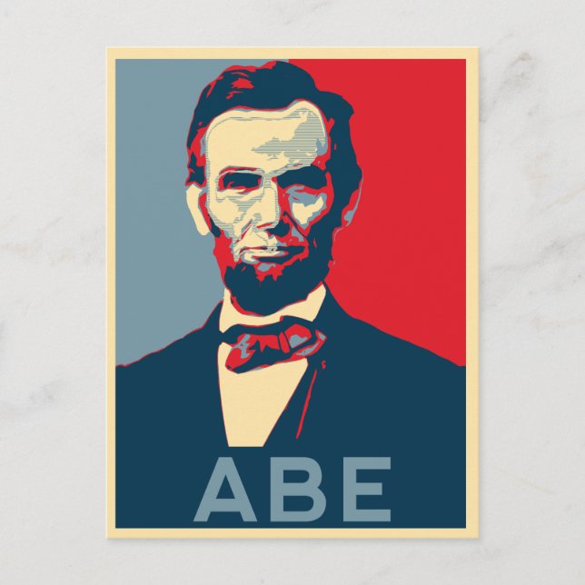 Carte Postale Portrait Lincoln Style Hope (Devant)
