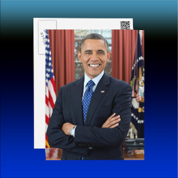 Carte Postale Portrait officiel de Barack Obama pour son second 